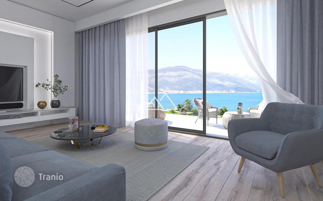 1-Bedroom Modern Duplex with Sea View in Krashichi, Lustica Peninsula