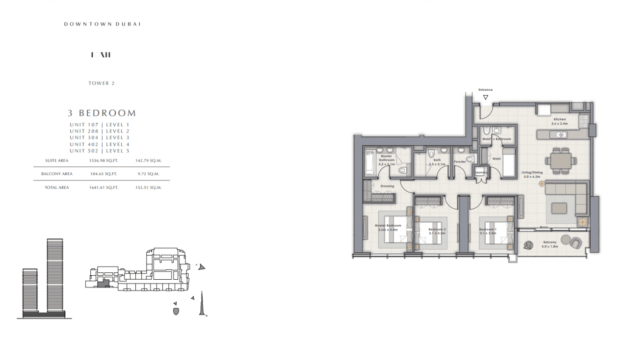 3-Bedroom Apartment in Downtown Dubai, photo 5