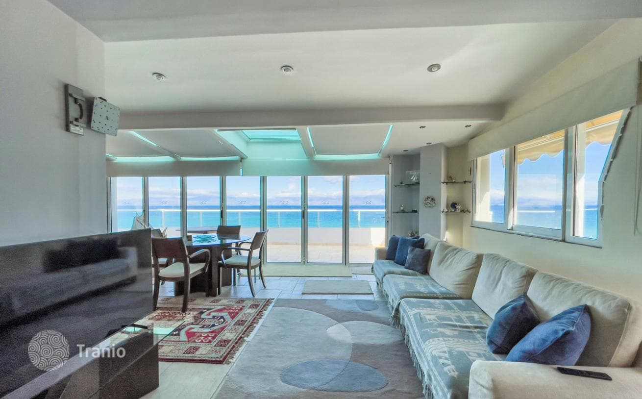Furnished Beachfront Penthouse Duplex in Xylokastro, Peloponnese