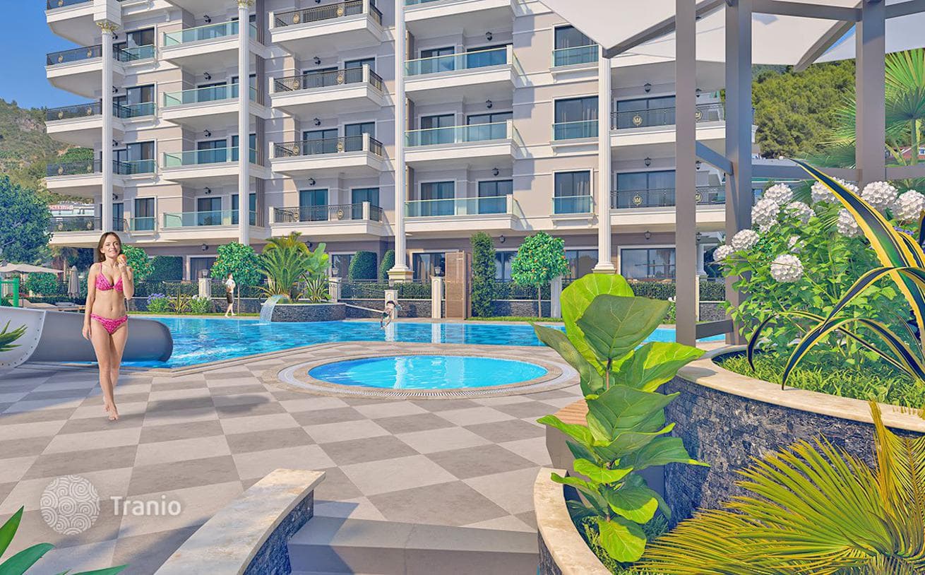 New Apartments with Sea View in Alanya, Turkey, 250 m from Beach
