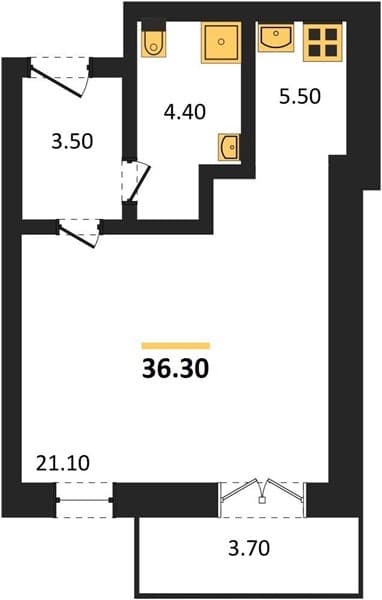 Studio Apartment in Letny, Sochi