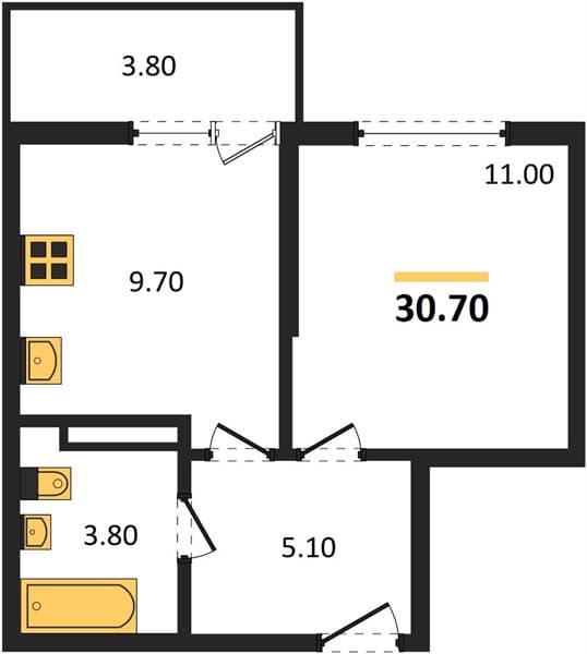 Studio Apartment in Lestoria, Sochi