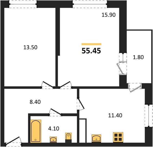 1-Bedroom Apartment in Anapa