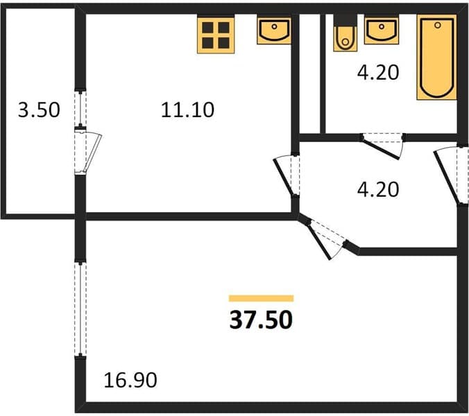Studio Apartment on the 21st Floor in Oblaka-2, Novorossiysk