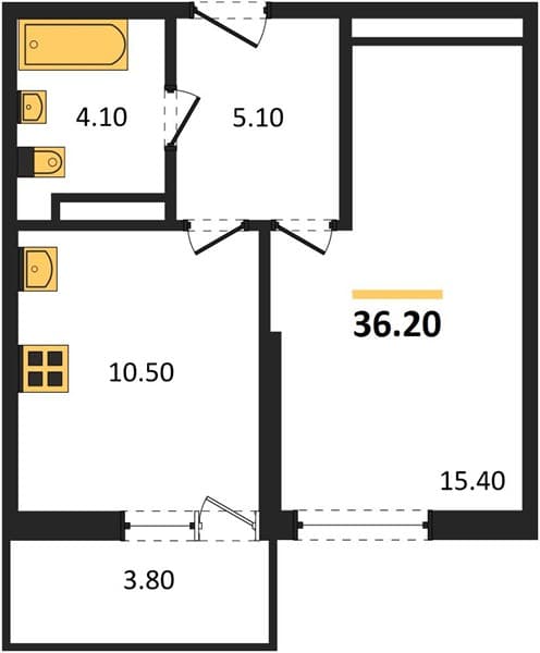 Studio Apartment in Lestoriya, Sochi