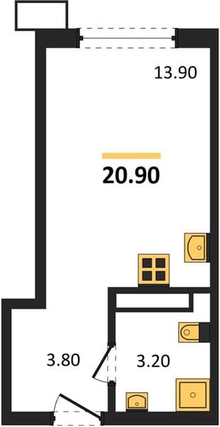 Studio Apartment on the 13th Floor in Porto-Novo, Tsemdolina, Novorossiysk