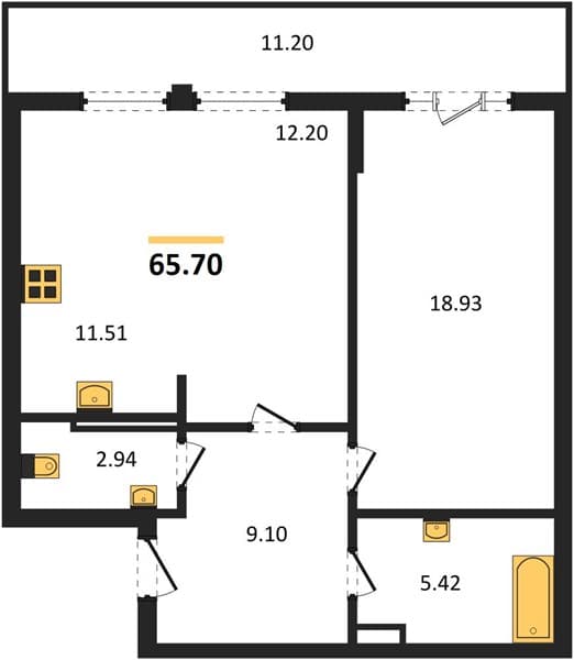 1-Bedroom Apartment in Svetsky Les, Sochi