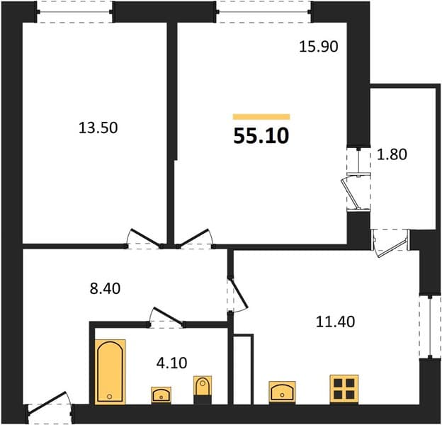 2-Bedroom Apartment in Anapa