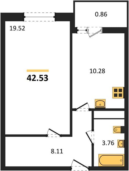 1-Bedroom Apartment in Centralny, Anapa