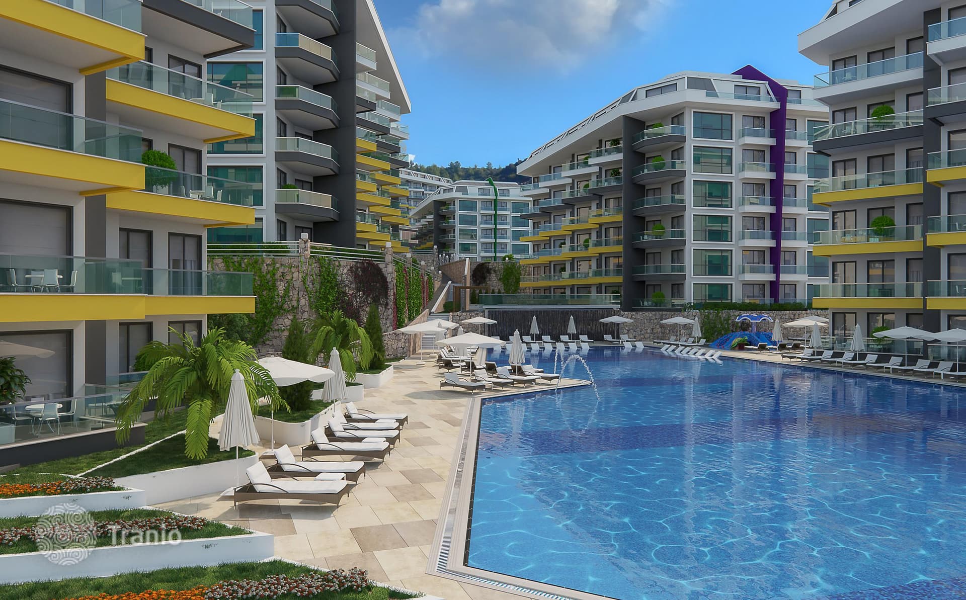Duplex Apartment with Pool and Spa on the Beachfront in Kargicak, Alanya