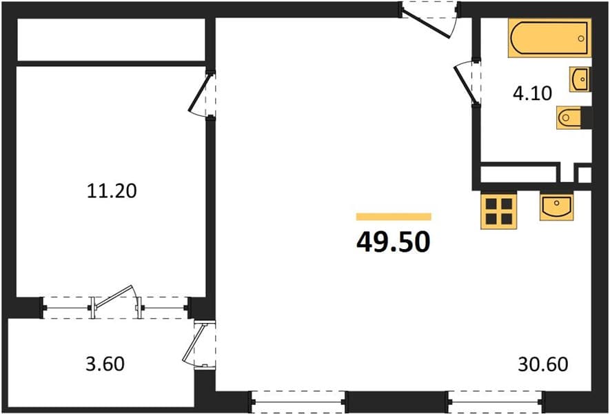 Studio Apartment in Neskuchny Sad, Sochi