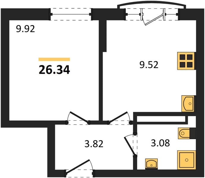Studio Apartment in Svetsky Les, Sochi