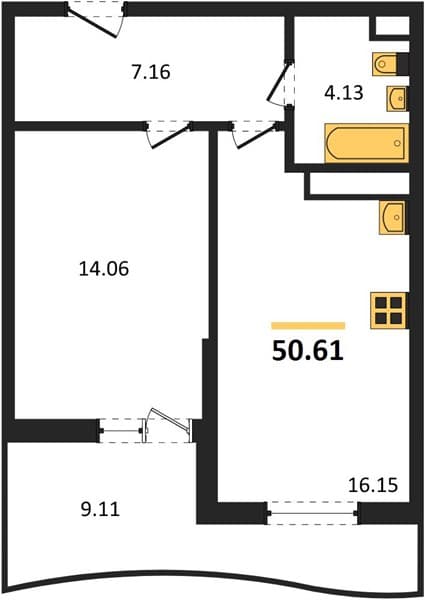 1-Bedroom Apartment with Shared Pool in Khosta, Sochi