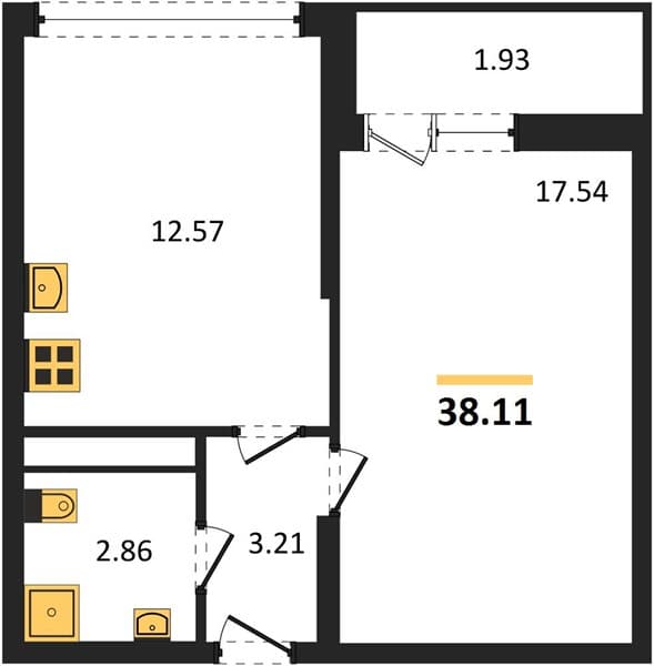 1-Bedroom Apartment in Kislorod, Sochi