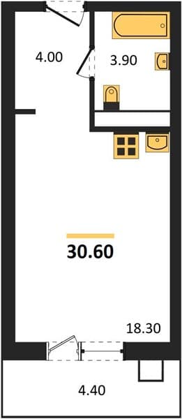 Studio Apartment in Gostichny Kompleks More Tut, Golubitskaya