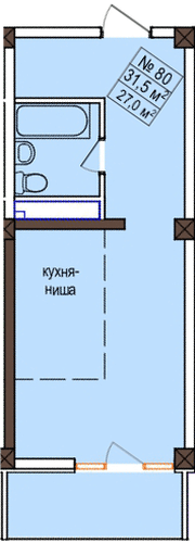 Studio Apartment on the 10th Floor in Marmelad, Sochi