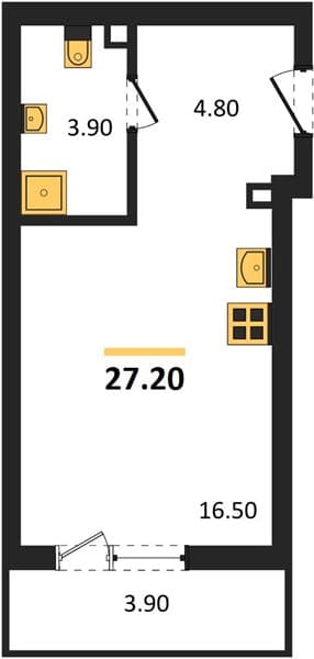 Studio Apartment in Oblaka-3, Novorossiysk