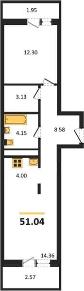 1-Bedroom Apartment in Oxygen Complex, Sochi