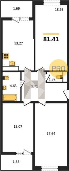 2-Bedroom Apartment in Centralny Residential Complex, Anapa