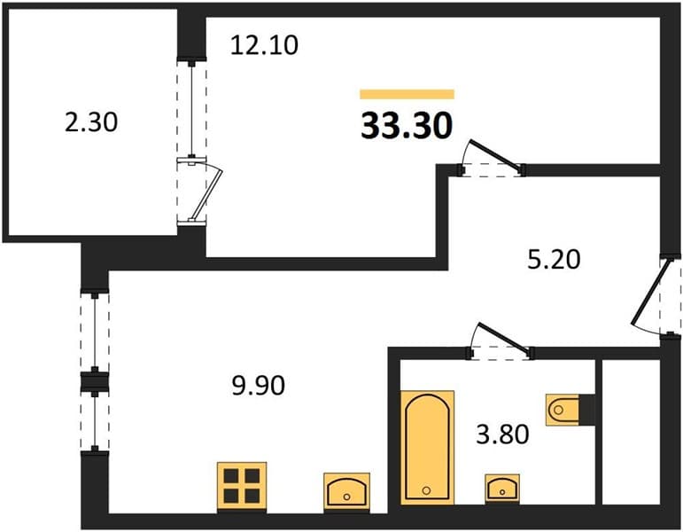 Studio Apartment with Sea View in Novorossiysk