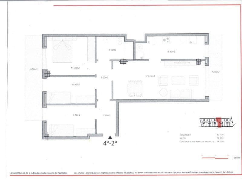 Квартира в Барселоне, Испания, 80 м²