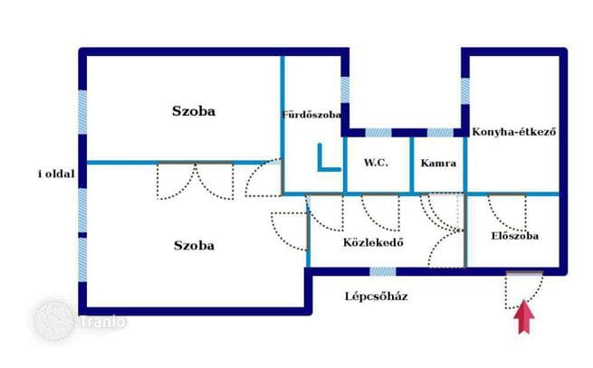 2-комнатная квартира 91 м² в Будапеште, Венгрия