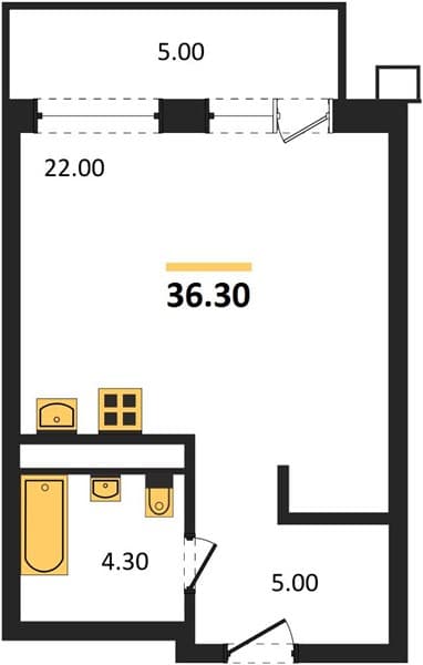 Studio Apartment in Gostinichnyy Kompleks More Tut, Golubitskaya