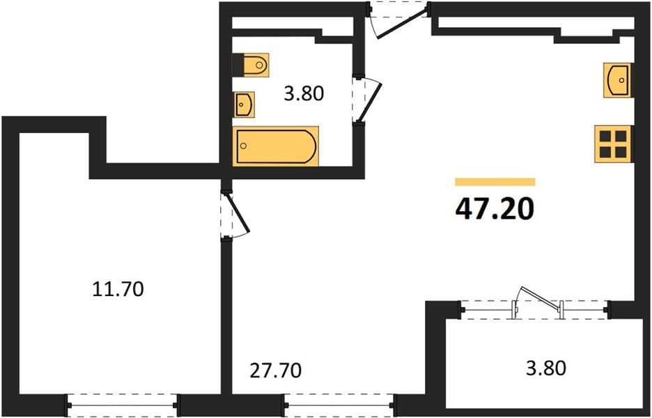 Studio Apartment in Neskuchny Sad, Sochi