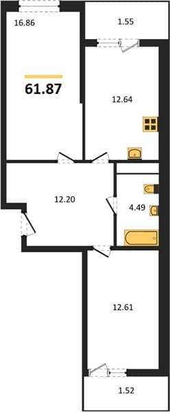 2-Bedroom Apartment in Centralnyy, Anapa