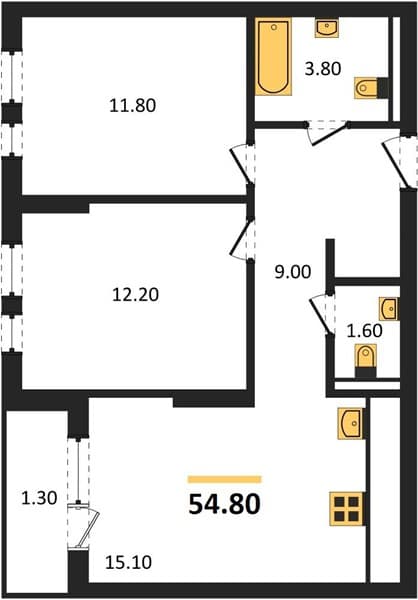 2-Bedroom Apartment with Sea View in Novorossiysk