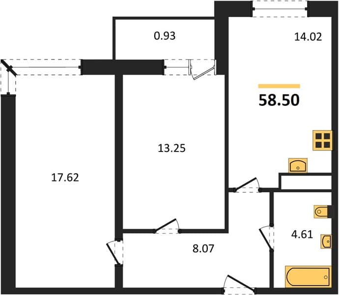 2-Bedroom Apartment in Centralny, Anapa