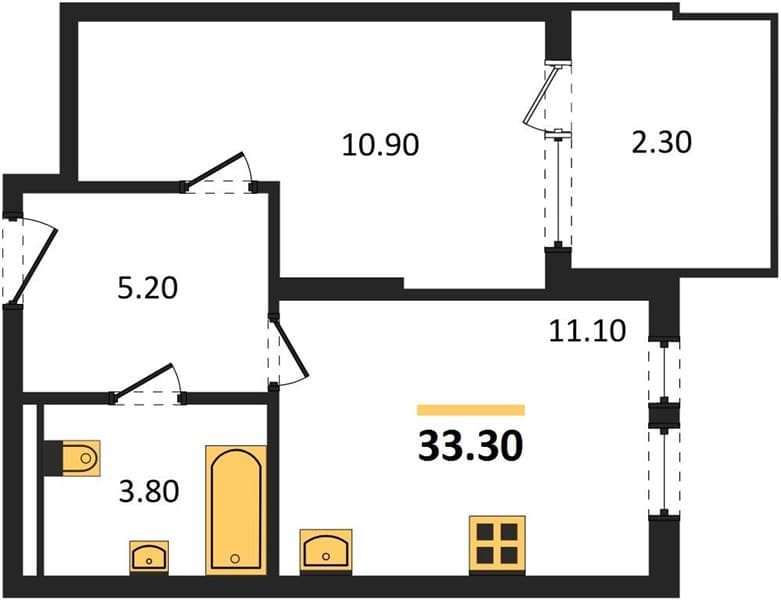 1-Bedroom Apartment with Sea View in Novorossiysk
