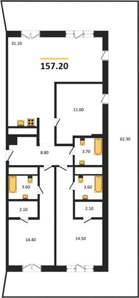 3-Bedroom Apartment in Morello Hotel Complex, Anapa