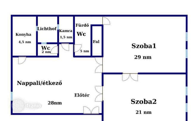 3-комнатная квартира 90 м² в Будапеште, Венгрия, фото 5