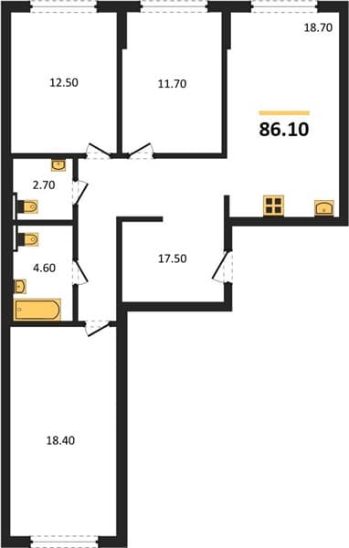 2-Bedroom Apartment with Sea View in Novorossiysk
