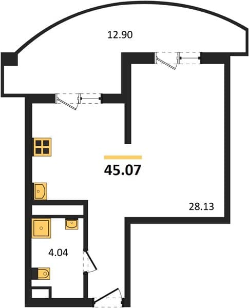 Studio Apartment in Marine Garden Sochi 4* Hotels and Resort, Sochi