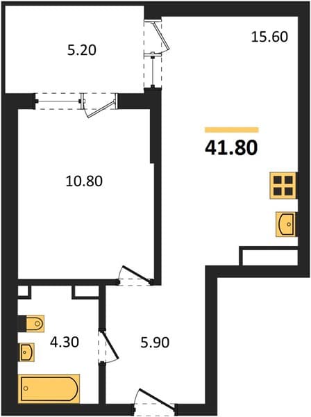 1-Bedroom Apartment in Neskuchny Sad, Sochi