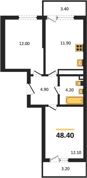1-Bedroom Apartment in Oblaka-3, Novorossiysk