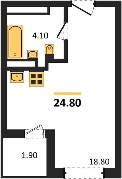 Studio Apartment in Neskuchny Sad, Sochi