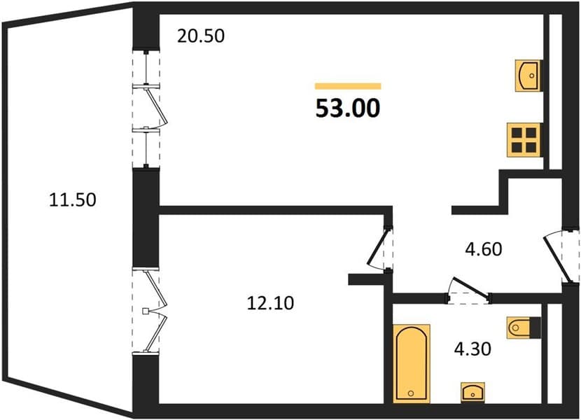 1-Bedroom Apartment in Morello Hotel Complex, Anapa