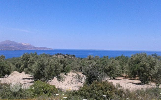 Земельный участок с видом на море и горы в Циварасе, Крит, Греция