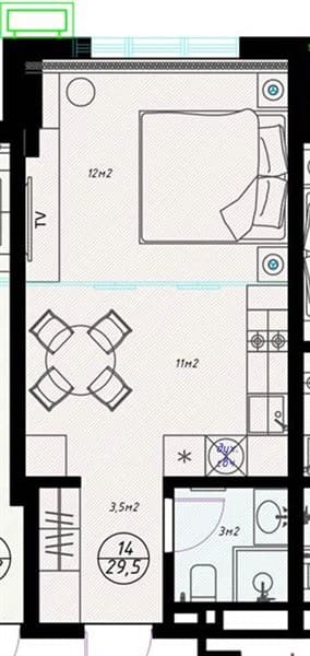 Studio Apartment in Olivia, Sochi