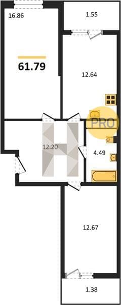 2-Bedroom Apartment in Centralny, Anapa
