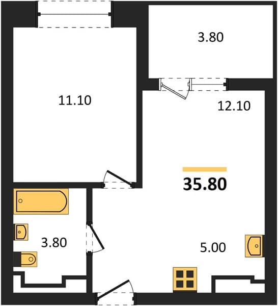 Studio Apartment in Neskuchny Sad, Sochi
