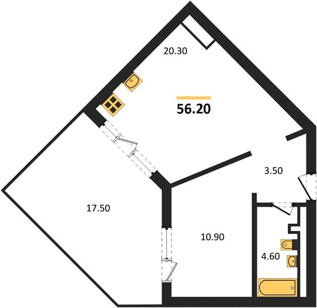 Studio Apartment in Neskuchny Sad, Sochi