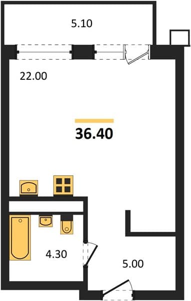 Studio Apartment in Gostinichnyy Kompleks More Tut, Golubitskaya