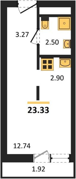 Studio Apartment in Oxyjen Complex, Byta, Sochi