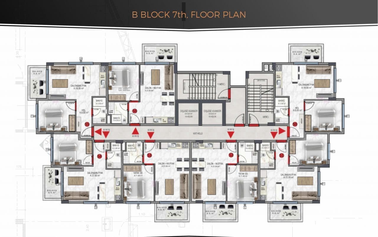 Пентхаус в Авсалларе, Турция, 138 м², фото 2