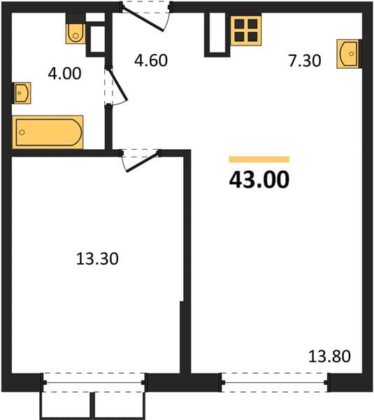 1-Bedroom Apartment in Porto-Novo, Tsemdolina