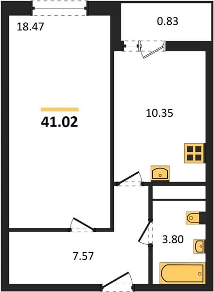 1-Bedroom Apartment in Centralny, Anapa